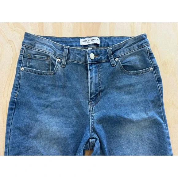 Ashley Mason Premium Daisy Floral Applique Flare Jeans Women's 9/29 Boho Y2K - Picture 11 of 11